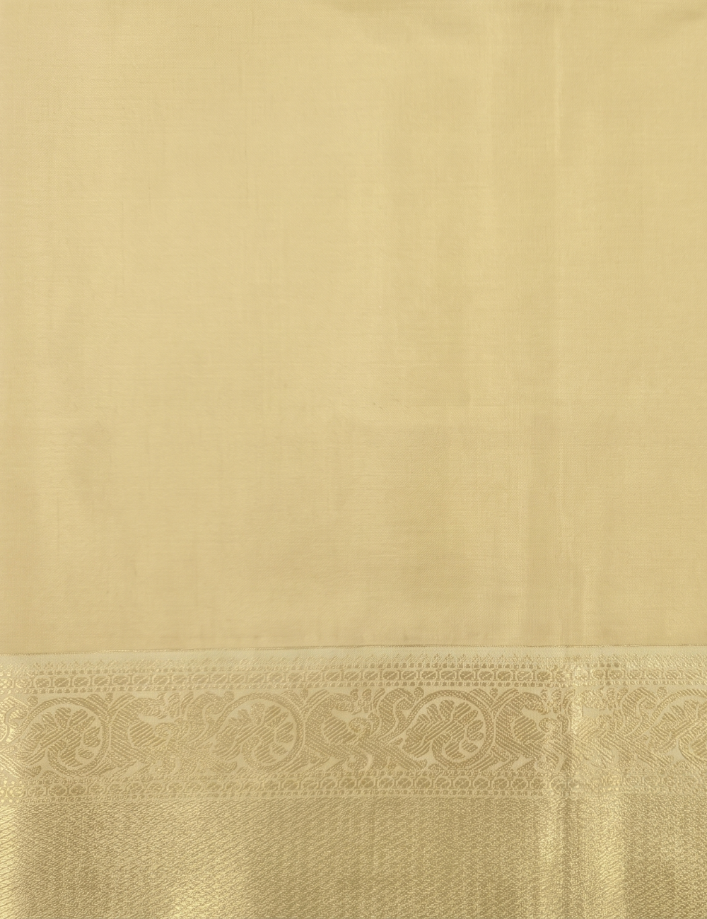 Premium Kanchi Semi Soft Silk Saree – Marigold Yellow with Beige Gold Zari Woven Border