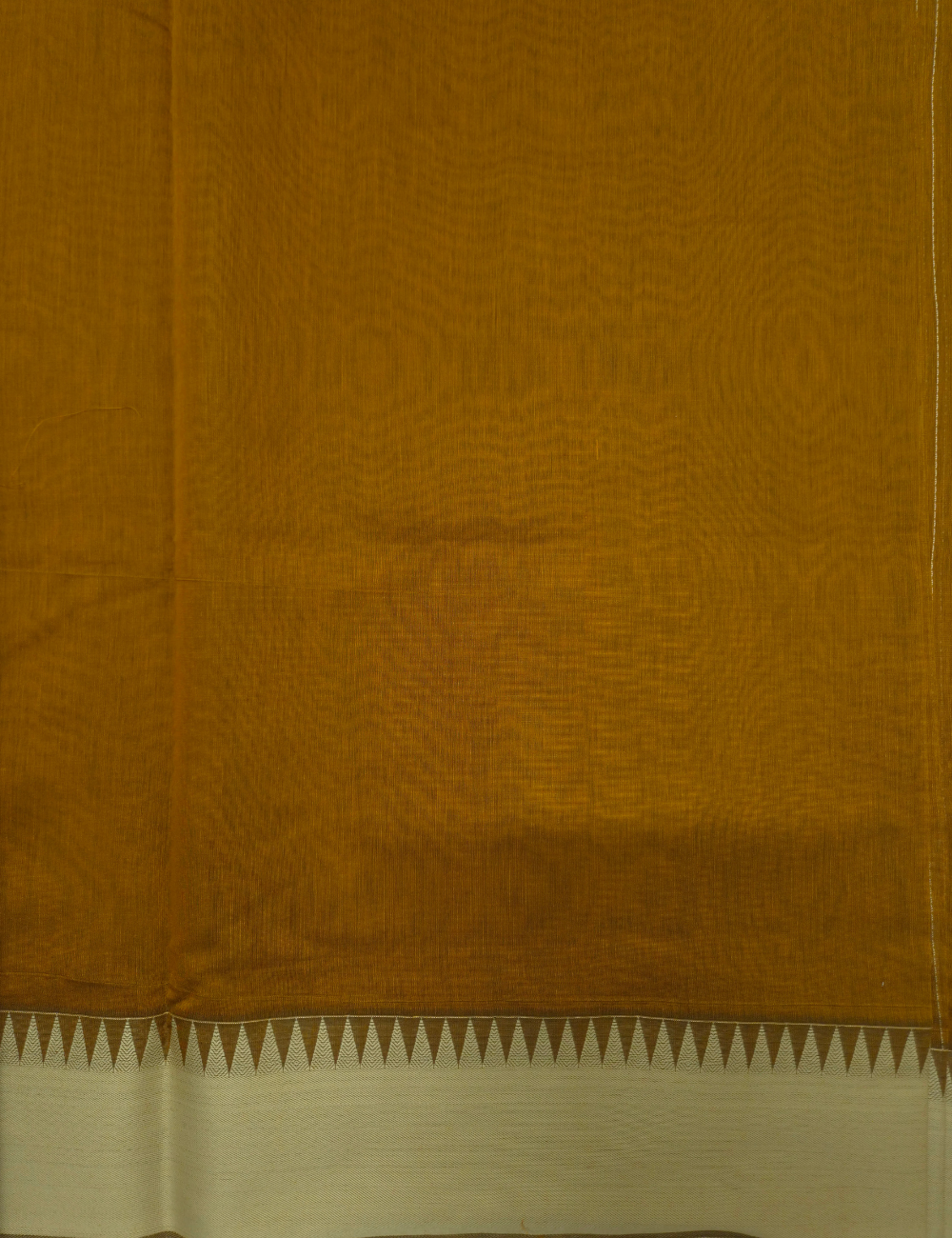 Premium Kota Cotton Saree – Mustard Yellow | Beige Thread Woven Border