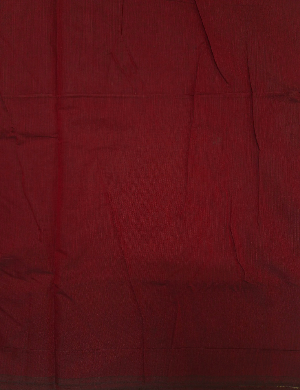 Premium Kota Cotton Saree – Crimson Red | Beige Thread Woven Border